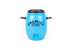 Premier Drum 20 Lts Open Top: Black, Green, and Blue